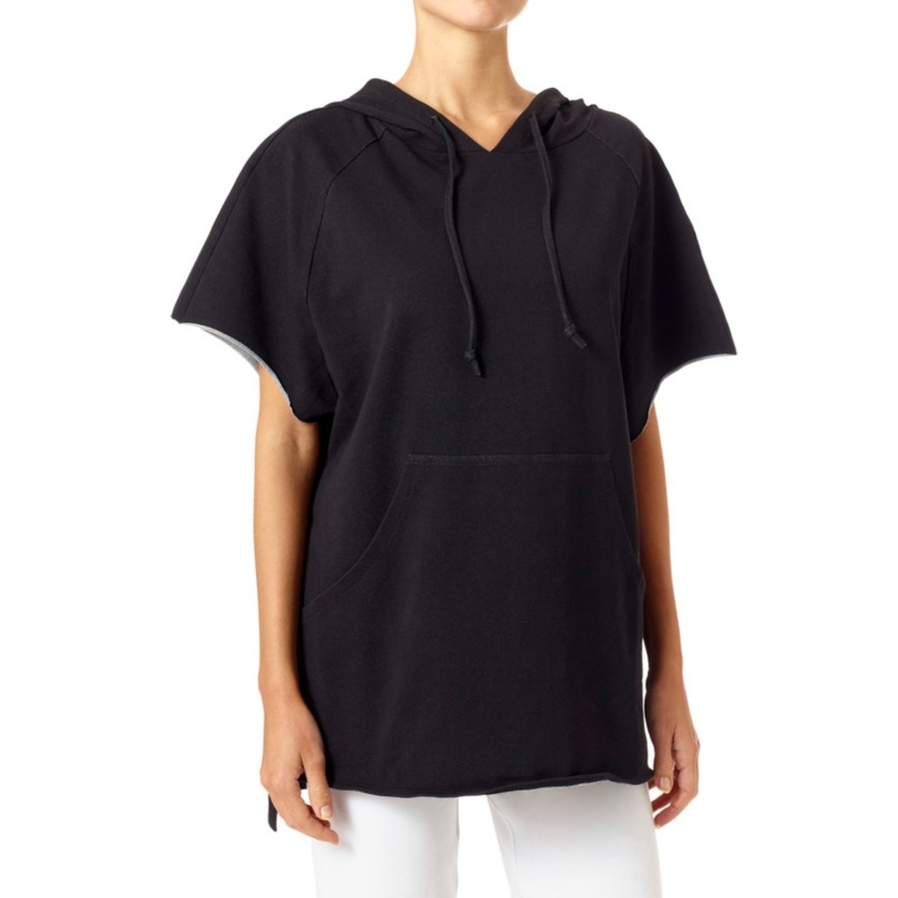New Hue The Perfect Hoodie Sleeveless Black S/M NWT $54